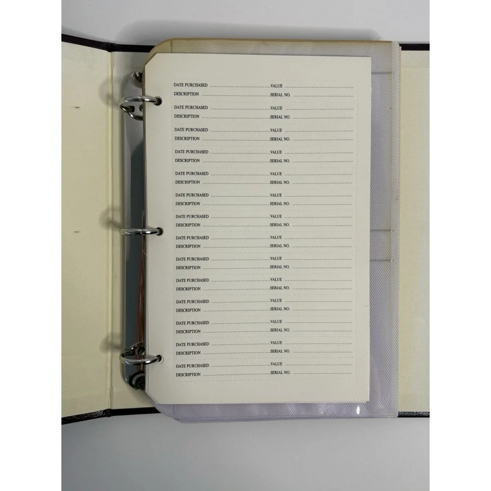 Vintage MBL 5046R Imperial Bonded Leather Collector Album Inventory Log Book (2)